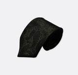 Black Paisley Self Tie - Neckties | Monzoro Pakistan