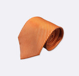 Orange Diagonal Striped Tie - Neckties | Monzoro Pakistan