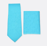 Paisley Sky Blue Tie & Pocket Square Set - Combo Sets | Monzoro Pakistan
