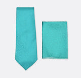 Aqua - Self Tie & Pocket Square Set - Combo Sets | Monzoro Pakistan