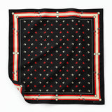 Abstract Horse pocket square — unfolded studio detail.
