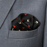 Abstract Horse pocket square — close-up wearing detail.