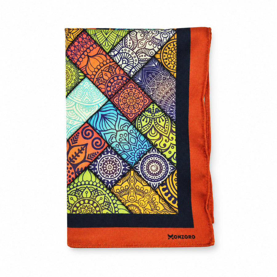 Abstract Matrix pocket square — folded product.