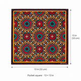African Art silk pocket square pocket square — size guide.