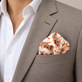ANIMATED DEER SILK POCKET SQUARES pocket square — light jacket · wearing detail.
