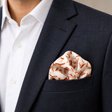 ANIMATED DEER SILK POCKET SQUARES pocket square — navy jacket · alternate fold.