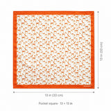 ANIMATED DEER SILK POCKET SQUARES pocket square — size guide.