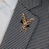 Antique Burnished Markhor – Golden Lapel Pins - Lapel Pins | Monzoro Pakistan