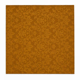 Antique Gold Scroll Damask Silk Pocket Square — full flat product
