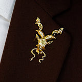 Antique Markhor – Bright Golden Lapel Pins - Lapel Pins | Monzoro Pakistan