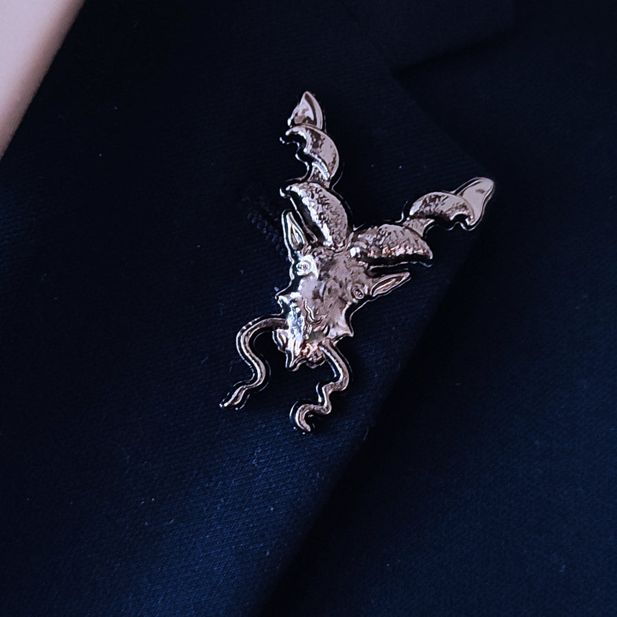 Antique Markhor – Gunmetal Lapel Pins - Lapel Pins | Monzoro Pakistan