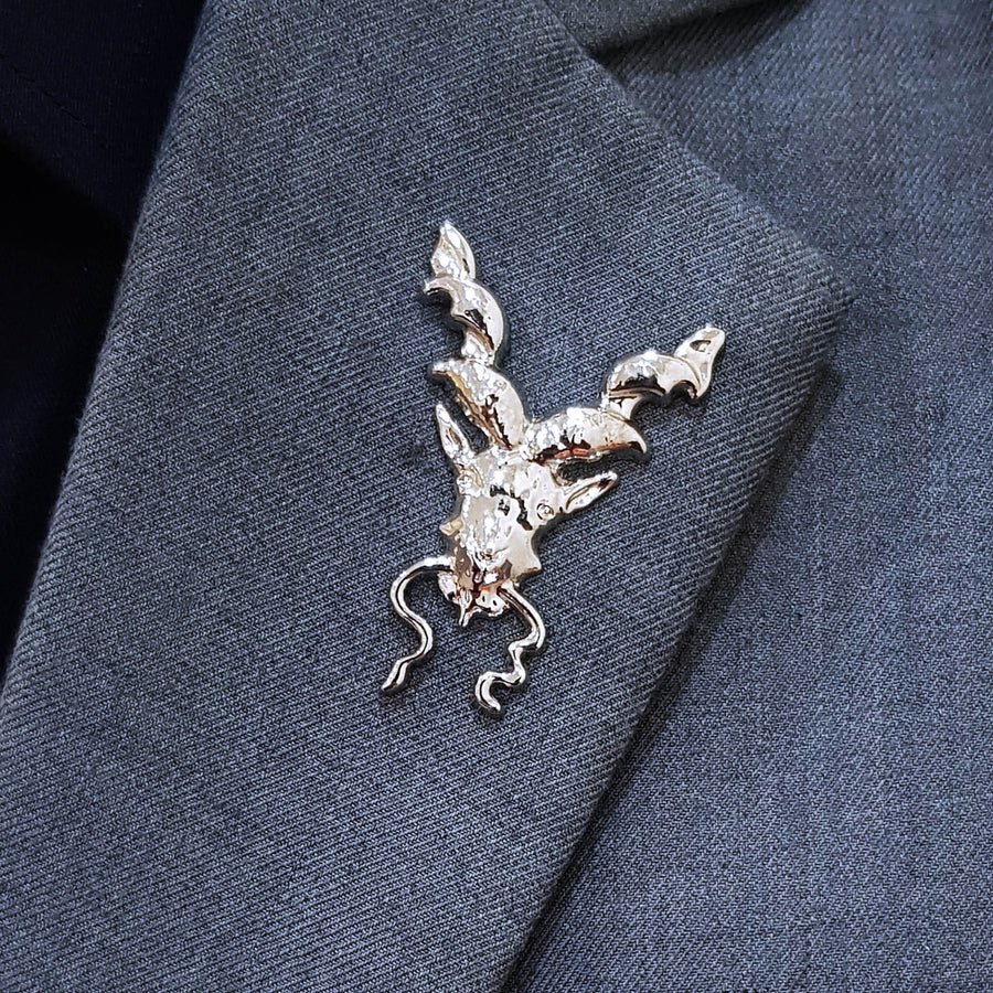 Antique Markhor – Silver Lapel Pins - Lapel Pins | Monzoro Pakistan