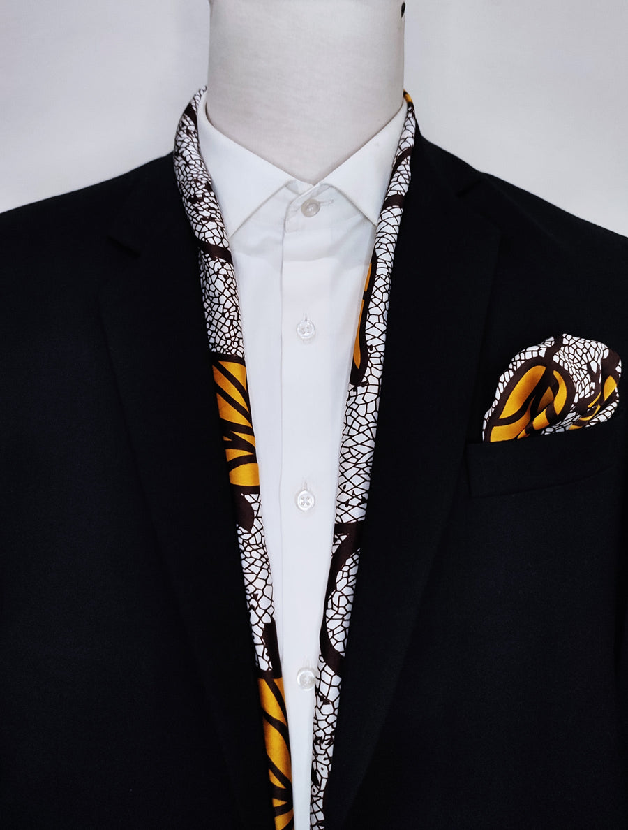 Autumn to Remember - Silk Scarf & Pocket Square Set - Combo Sets | Monzoro Pakistan