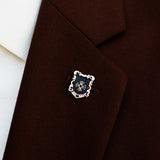 IRON CROSS KNIGHT SHieLD – BLUE AND GOLD LAPEL PINS