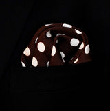 Coffee Base Polka Dots - Silk Pocket Square