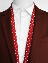 Maroon Mini Dot Polka - Silk Men Scarves - Silk Scarves | Monzoro Pakistan