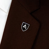 CLASSIC KNIGHT SHIELD – Dark Brown AND GOLD LAPEL PINS