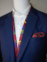 Maroon Paisley & Floral - Silk Scarf & Pocket Square Set - Combo Sets | Monzoro Pakistan