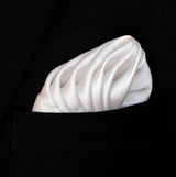 Pearl White Paradigm Silk Pocket Square