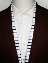 Sleek Black & White Stripes - Silk Men Scarves - Silk Scarves | Monzoro Pakistan