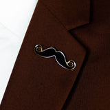 Black Moustache - Golden Lapel Pins