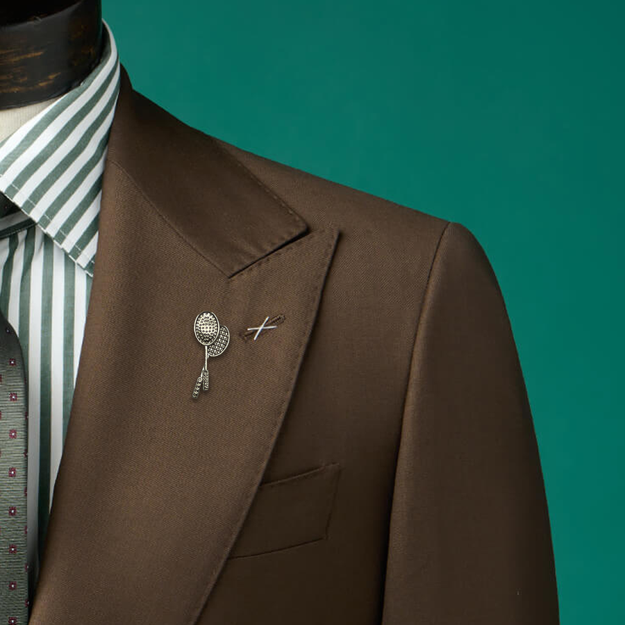 Badminton Silver Lapel Pin - Lapel Pins | Monzoro Pakistan