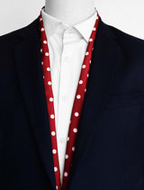 Maroon Dot Polka _ Silk Men Scarves - Silk Scarves | Monzoro Pakistan
