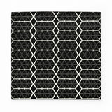 Black and White Hexagonal pocket square — full flat product.
