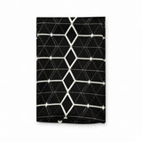 Black and White Hexagonal pocket square — folded product.