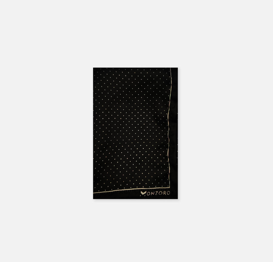 Black Dot Polka - Silk Pocket Squares - Pocket Squares | Monzoro Pakistan
