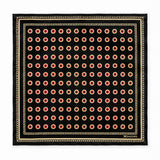 Black & Gold Reversible pocket square — full flat product.