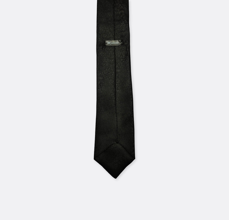Black Self Tie - Neckties | Monzoro Pakistan