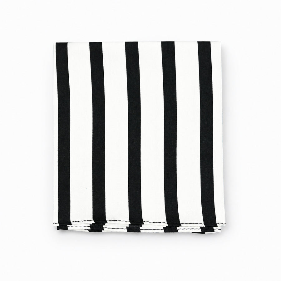 Black & White Stripes pocket square — folded product.