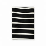 Black with White Stripes pocket square — folded product.