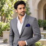 BLUE MULTI DOTTED SIlk Pocket Square pocket square — outdoor lifestyle.