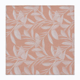Blush Laurel Leaf Silk Pocket Square — full flat product.