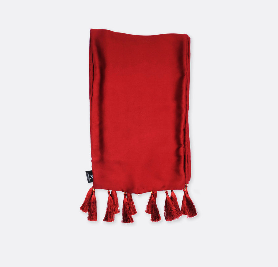 Bordeaux Wine Solid - Silk Men Scarves - Silk Scarves | Monzoro Pakistan