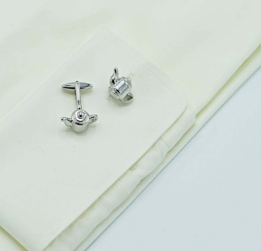 Brewing Kettle - Silver Cufflinks - Cufflinks | Monzoro Pakistan
