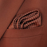 Brown Dot Polka - Silk Pocket Square - Pocket Squares | Monzoro Pakistan