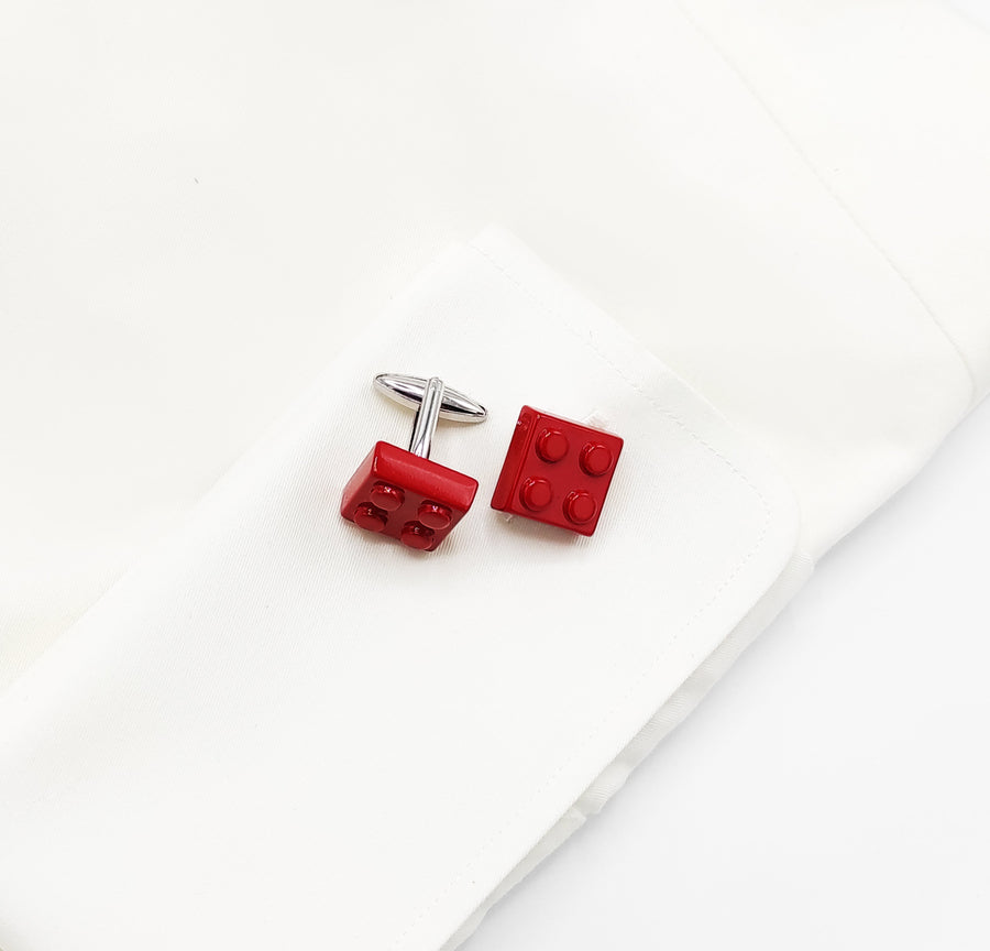 Building Block Red – Metal Cufflinks - Cufflinks | Monzoro Pakistan