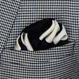 Black and White Jumbo Polka Dots - Silk Pocket Square