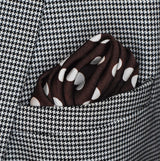 Coffee Base Polka Dots - Silk Pocket Square