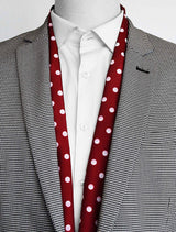 Maroon Dot Polka _ Silk Men Scarves - Silk Scarves | Monzoro Pakistan