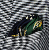 Chain Loop Green - Silk Pocket Square