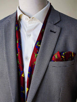 Maroon Paisley & Floral - Silk Scarf & Pocket Square Set - Combo Sets | Monzoro Pakistan