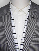 Sleek Black & White Stripes - Silk Men Scarves - Silk Scarves | Monzoro Pakistan