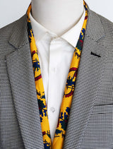 Mustard Paisley and Floral - Silk Men Scarves - Silk Scarves | Monzoro Pakistan