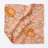 Chain Me Up pocket square — unfolded studio detail.