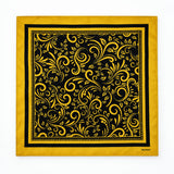 Chinese Floral Art pocket square — full flat product.