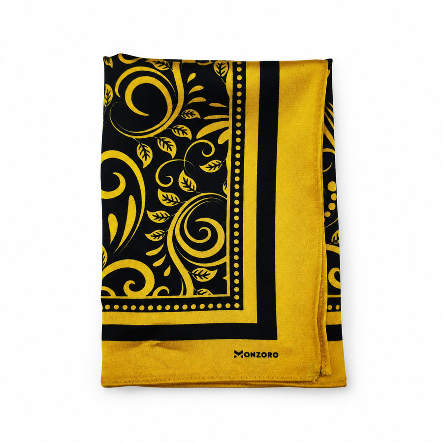 Chinese Floral Art pocket square — folded product.